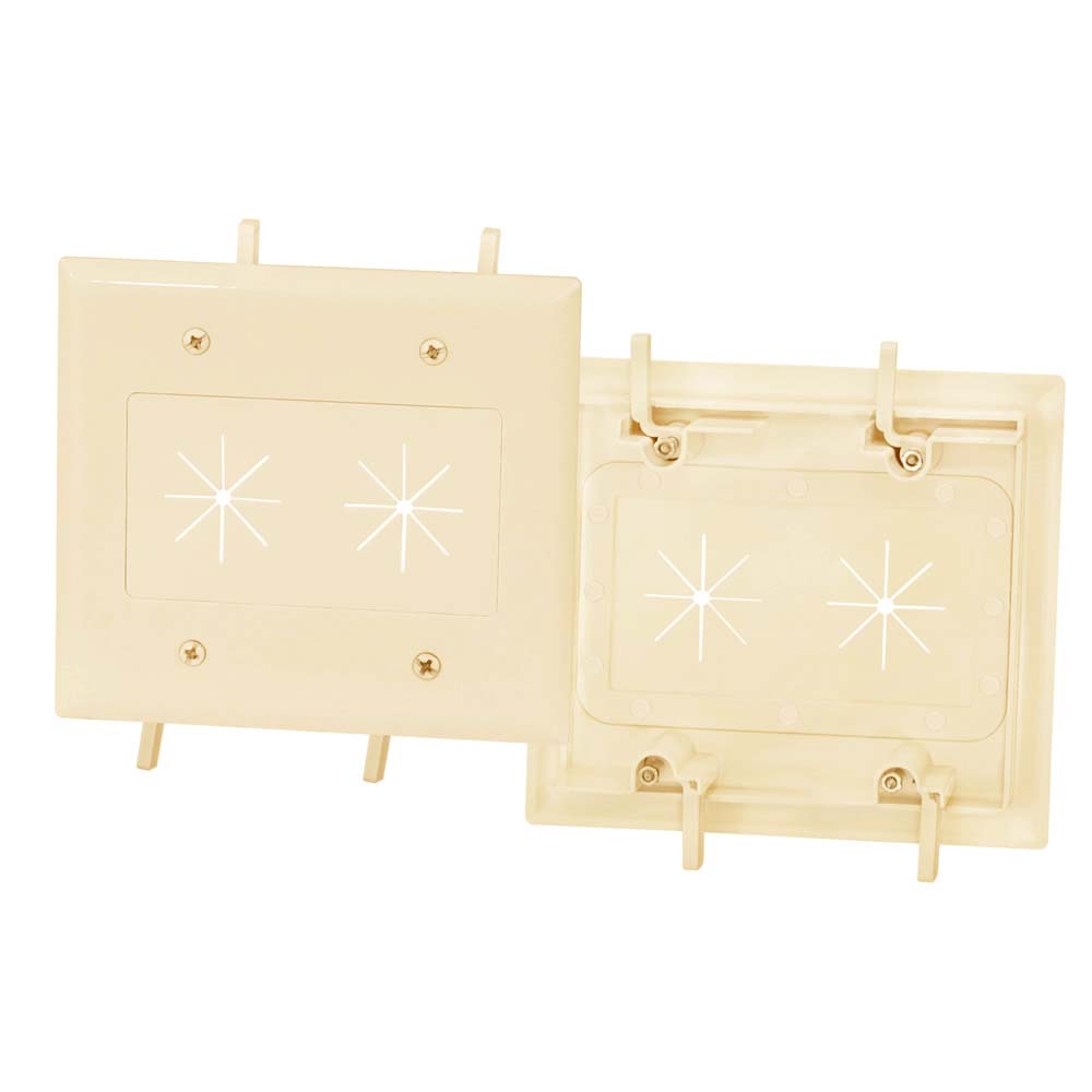 Cable Plate with Flexible Opening 2-Gang Cable Plate with Flexible Opening 2-Gang